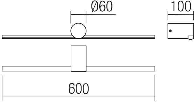 12W LED sieninis šviestuvas ROW, baltas, 4000K, IP44
