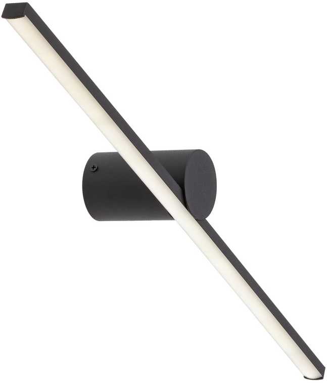 12W LED sieninis šviestuvas ROW, juodas, 3000K, IP44