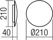 12W LED sieninis šviestuvas UMBRA, matinės baltos sp., 3000K, 01-1333