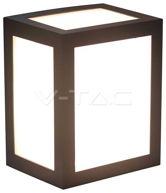 12W LED sieninis šviestuvas V-TAC, juodu korpusu, IP65, 4000K (natūraliai balta)
