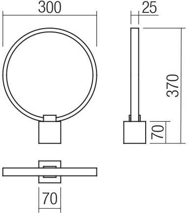 12W LED stalo šviestuvas ADO, juodas, 3000K, dimeriuojamas