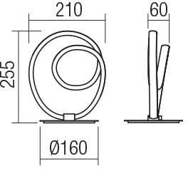 12W LED stalo šviestuvas SINTRA, baltas, 3000K