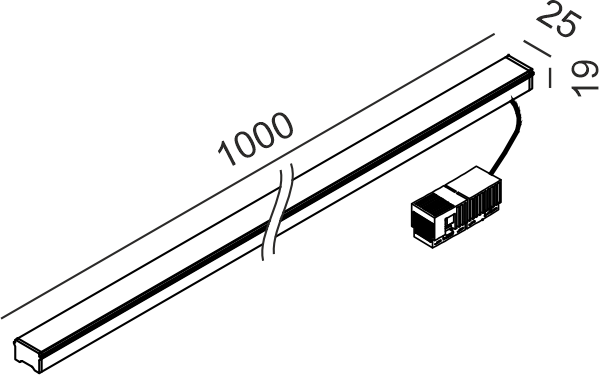 12W LED šviestuvas FLEXY LINEA į magnetinę sistemą IN_RING, juodas, 4000K, 48V, 110°, 1m