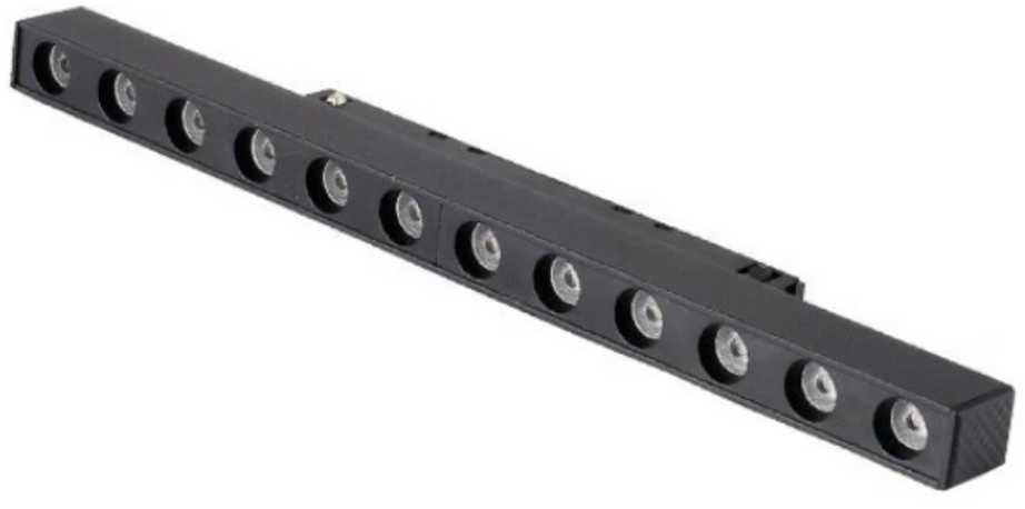 12W LED šviestuvas į magnetinę sistemą OPTONICA M15, juodas, 3000K