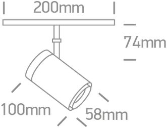 12W LED šviestuvas į magnetines sistemas MINI/MIDI/MAXI/P&P, juodas, 3000/4000K, 48V, 15°, DALI, 42114AL/B/V