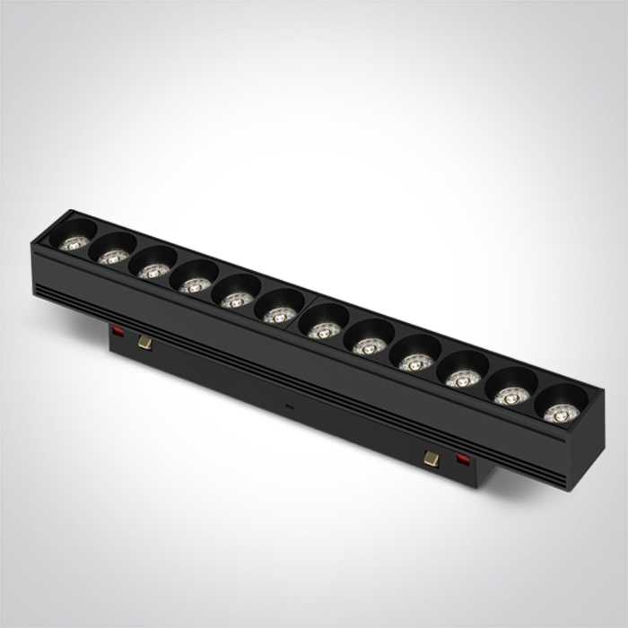 12W LED šviestuvas į magnetines sistemas ONELIGHT MINI/MIDI, juodas, 3000/3500/4000K, 42112AA/B/V