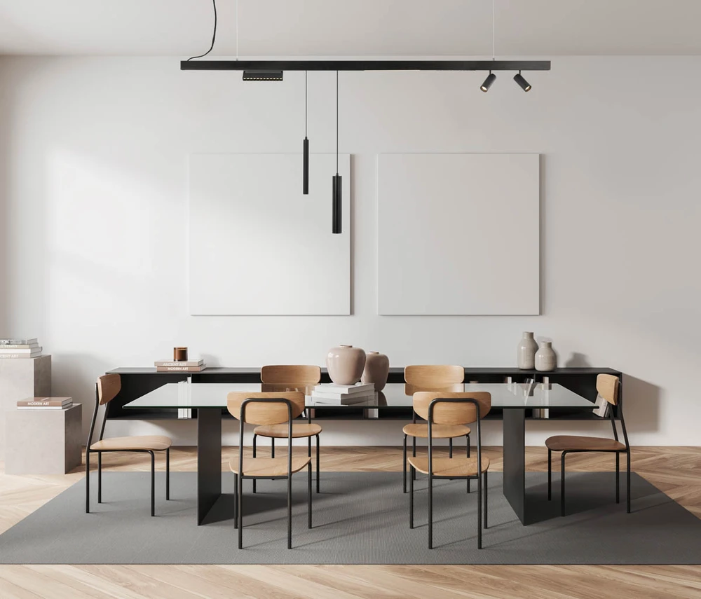 12W LED šviestuvas MERSA į magnetinę sistemą MAGNETIC, juodas, 3000K