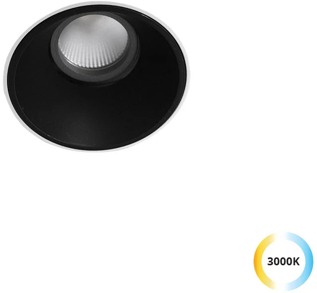 12W LED užglaistomas šviestuvas ALEA, juodas, 3000K, 3914-111B-3-S-38