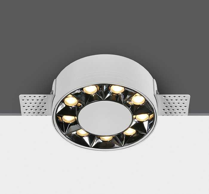 12W LED užglaistomas šviestuvas, baltas, 3000K, 10112XTR/W/W