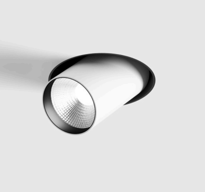 12W LED užglaistomo montavimo šviestuvas TUB M OUT, baltas, 3000K, 50°