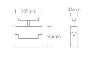 12W linijinis šviestuvas į magnetines sistemas, juodas, 3000K, reguliuojamas, 42106A/B/W