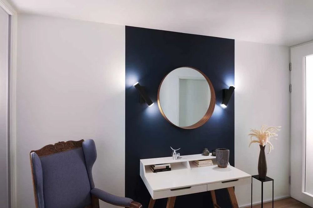 Lubinis šviestuvas Ledvance 12W paviršinis šviestuvas, juodas, 3000…6500K, išmanus+WiFi valdymas