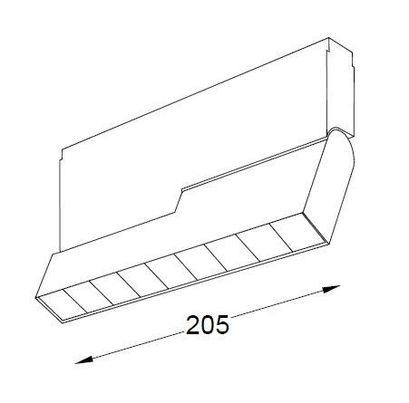12W šviestuvas DARK LIGHT FLEXX į magnetines sistemas INSIGHT, juodas, 3000K