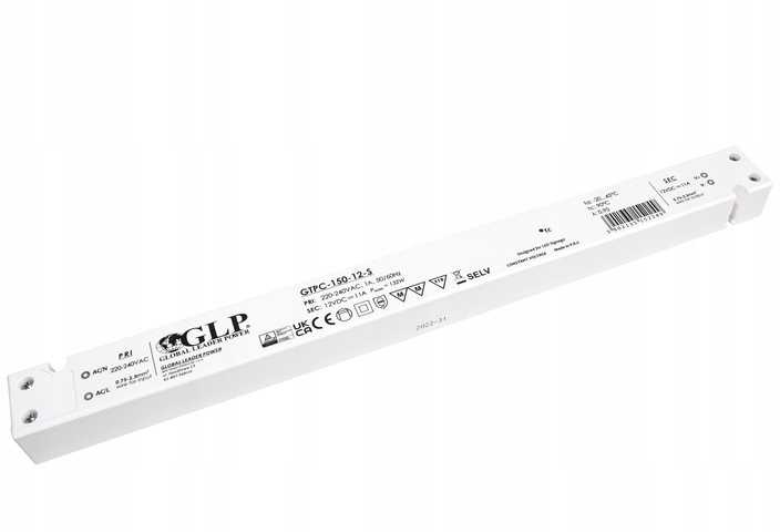 132W LED maitinimo šaltinis GTPC SLIM, 12V, IP20