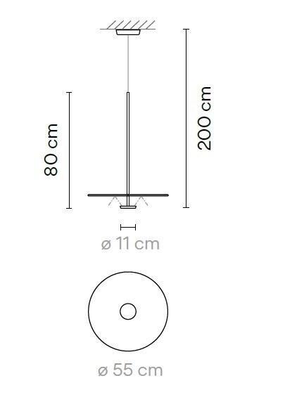 13,5W LED pakabinamas šviestuvas FLAT, šviesiai pilkas, 2700K, dimeriuojamas, įmontuojamu laikikliu