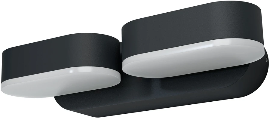 13,5W LED sieninis lauko šviestuvas ENDURA STYLE, tamsiai pilkas, 3000K, IP44