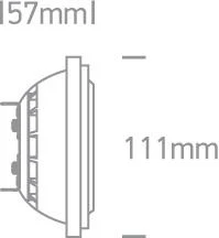 13W LED lemputė, R111, 3000K, 7513A/W