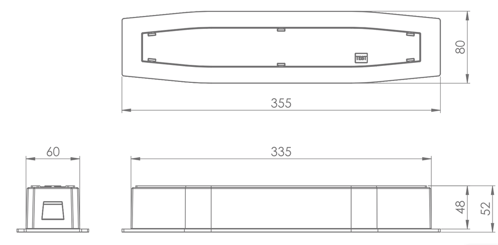 3,5W avarinis šviestuvas SUPREMA SO 650 NM 2H AT IP54 PT, baltas