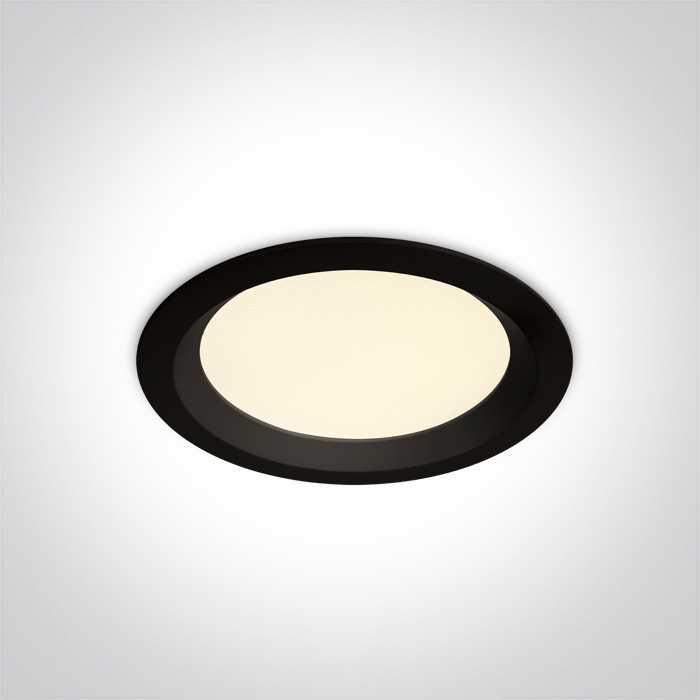 13W įleidžiamas šviestuvas, juodas, 3000/4000/6000K, IP44, 10113UV/B/V