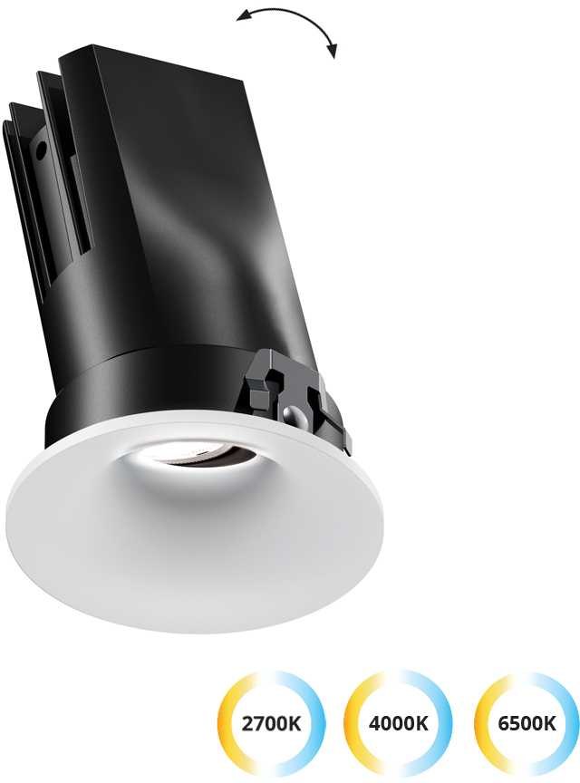 13W LED įleidžiamas šviestuvas ALVEY, baltas, 2700/4000/6500K, 4323100