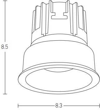 13W LED įleidžiamas šviestuvas, baltas, 3000K, S077