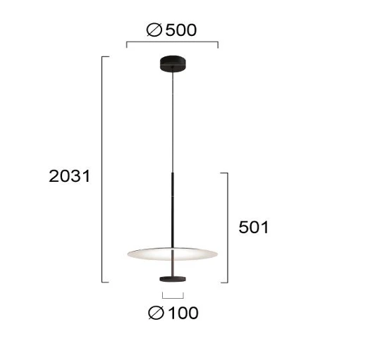 13W LED pakabinamas šviestuvas ROSS, juodu korpusu, 3000K, 4331900