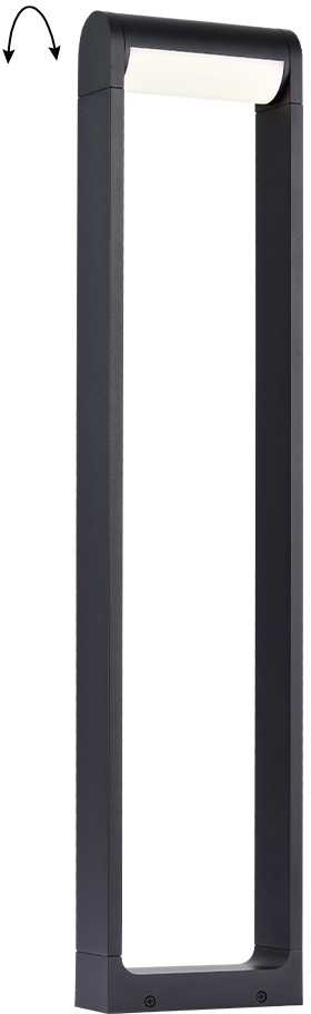 13W LED pastatomas lauko šviestuvas RANDAL, tamsiai pilkas, 3000K, IP65, 600mm, 4332600