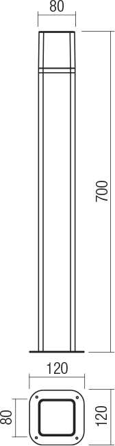 13W LED pastatomas lauko šviestuvas VOLT, rūdžių sp., 3000K, IP54, 90612