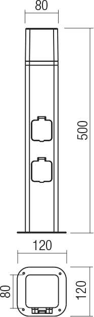 13W LED pastatomas lauko šviestuvas VOLT, tamsiai pilkas, 3000K, IP54, 90614