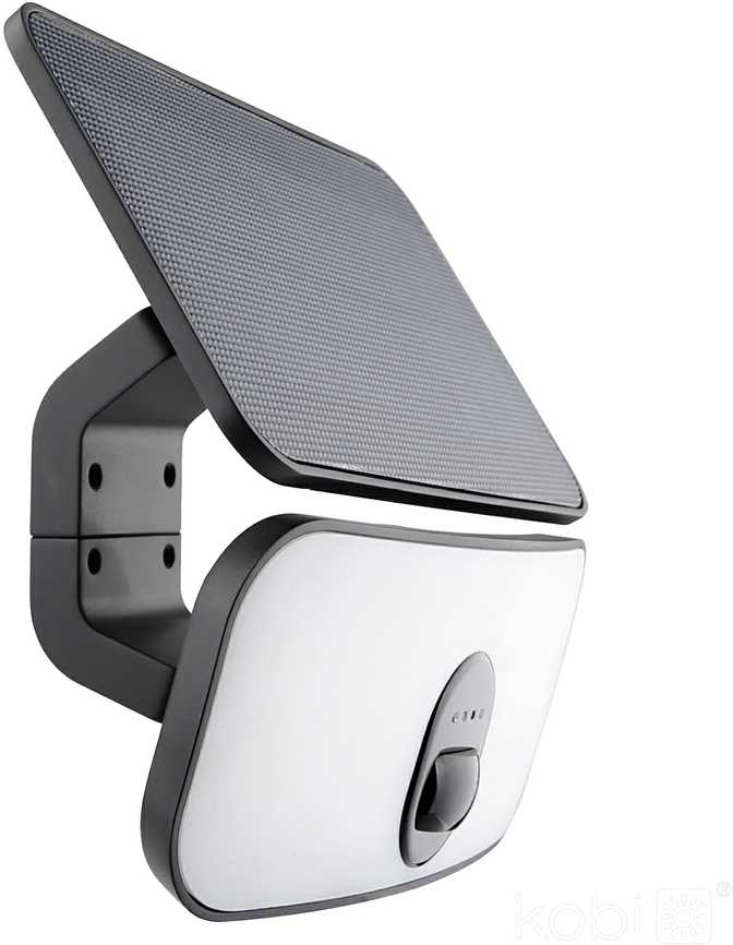 13W LED prožektorius su saulės baterija ir judesio davikliu NEW PHOENIX, juodas, 4000K, IP65