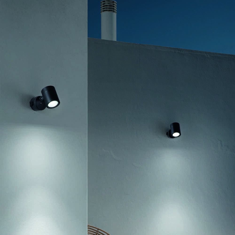 13W LED sieninis fasado šviestuvas O-ZONE, juodas, 3000K, IP66, 337548