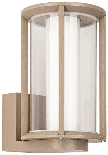 Sieninis šviestuvas 13W LED sieninis fasado šviestuvas, smėlio/rudos sp., 3000K, IP54, E427