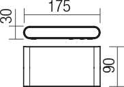 13W LED sieninis lauko šviestuvas POCKET, tamsiai pilkas, 3000K, IP54, 9054