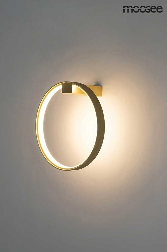 13W LED sieninis šviestuvas CIRCLE WALL, aukso sp., 3000K