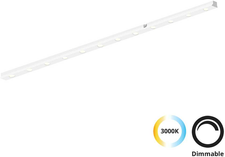 13W LED šviestuvas į magnetinius bėgelius SLIM MAGNETIC, baltas, 3000K, dimeriuojamas, 4288601