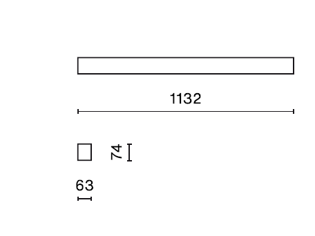 14,4W linijinis paviršinis šviestuvas X-LINE LED 2600, anoduoto aliuminio sp., 4000K, IP44