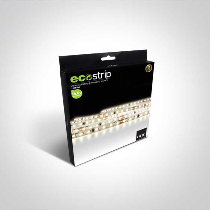 14,4W/m lanksti LED juosta, 196LED/m, 2700K, IP20, karpoma kas 3,5cm, 5m ritė, 7833/EW