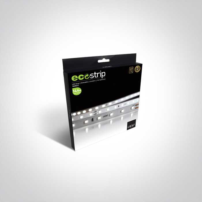 14,4W/m lanksti LED juosta, 70LED/m, 3000K, IP20, karpoma kas 10cm, 5m ritė, 7835C/W