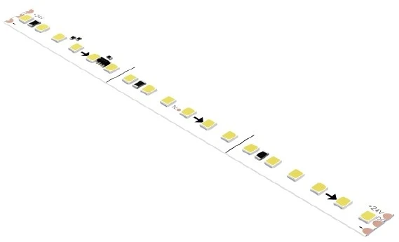 14,4W/m LED juosta LUXSONN, 24V, 60 LED/m, RGB, IP67, skaitmeninė, 5m ritė