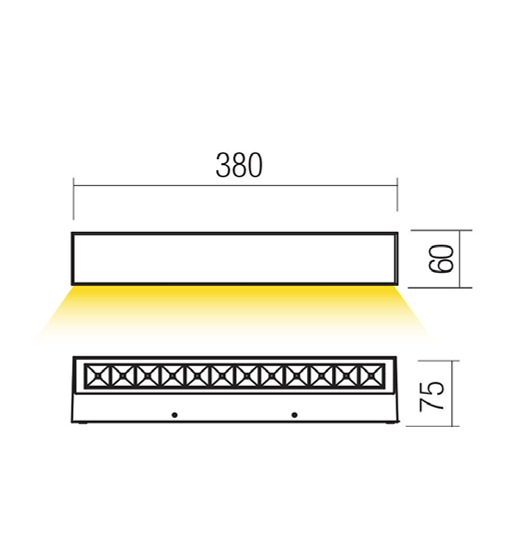 Sieninis šviestuvas 14,5W LED sieninis lauko šviestuvas AROOS, tamsiai pilkas, 3000K, IP65, 90933