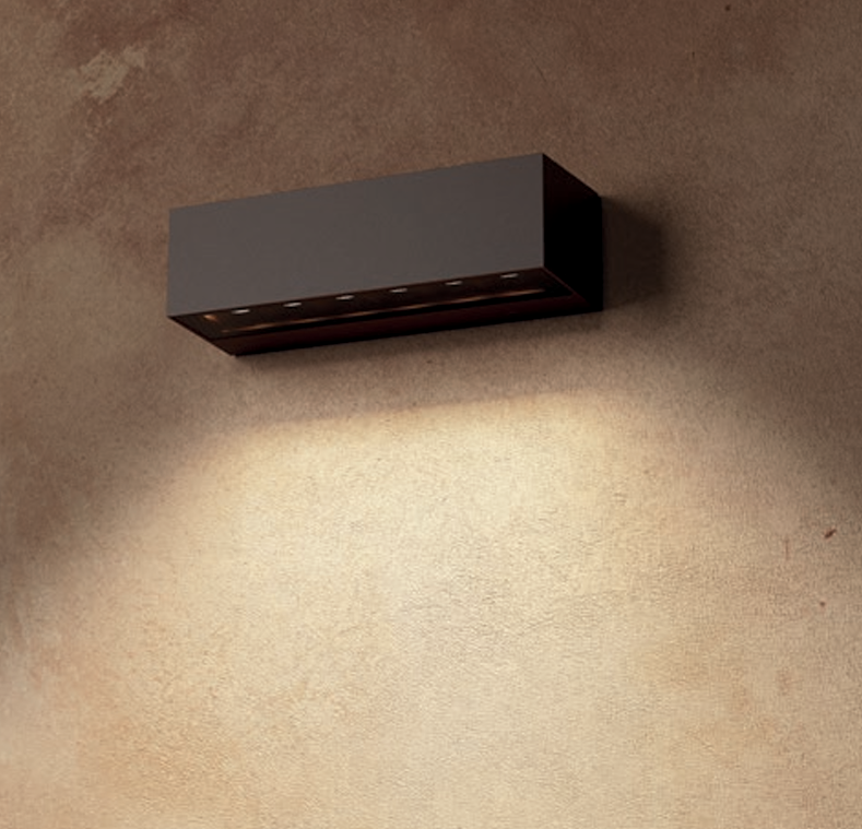 Sieninis šviestuvas 14,5W LED sieninis lauko šviestuvas AROOS, tamsiai pilkas, 3000K, IP65, 90933