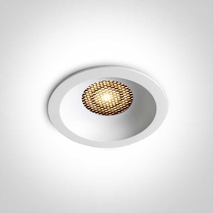 14W LED įleidžiamas šviestuvas, baltas, 3000/3500/4000K, su filtru nuo akinimo, 10114DH/W/V
