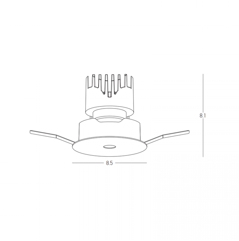 14W LED įleidžiamas šviestuvas, baltas, 2700K, S340