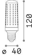 14W LED lemputė, E27, skaidri, 3000K, 337135