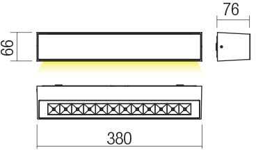 Sieninis šviestuvas 14W LED sieninis lauko šviestuvas AROOS, baltas, 3000K, IP65, 90250