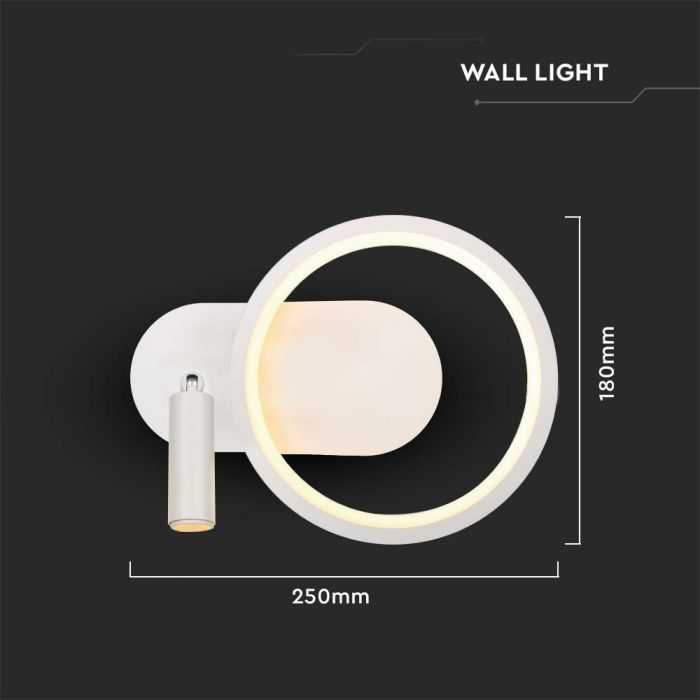 V-tac 14W LED sieninis šviestuvas, baltas, 4000K