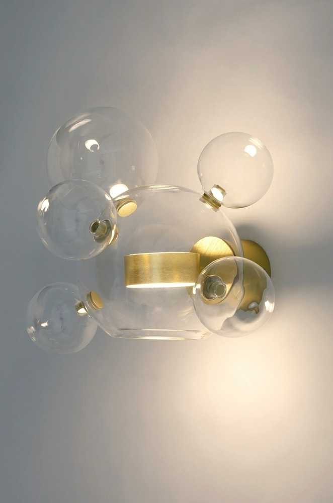 14W LED sieninis šviestuvas CAPRI WALL 6, aukso sp., 3000K