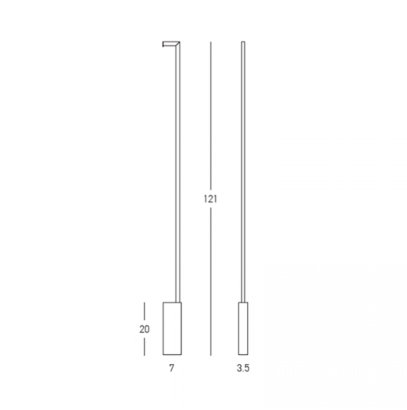 14W LED sieninis šviestuvas, juodas, 3000K, 25322