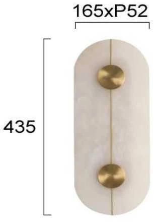 14W LED sieninis šviestuvas LUSSO, baltos/aukso sp., 3000K, 4295400