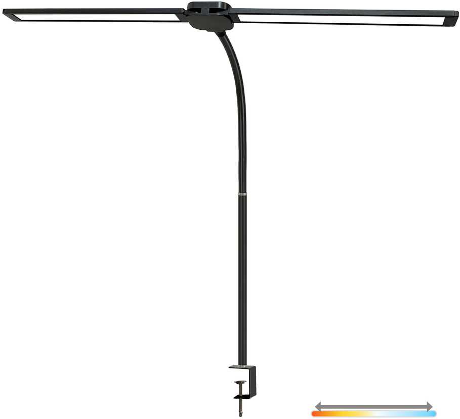14W LED stalo šviestuvas TENUIX DUO, juodas, 3000/4000/6000K